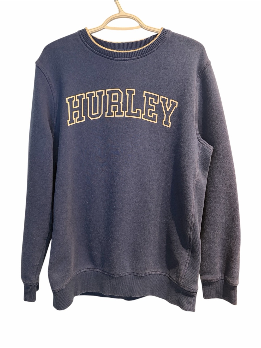 Hurley Men's Blue Crewneck Sweater Cotton/Poly Blend Size M